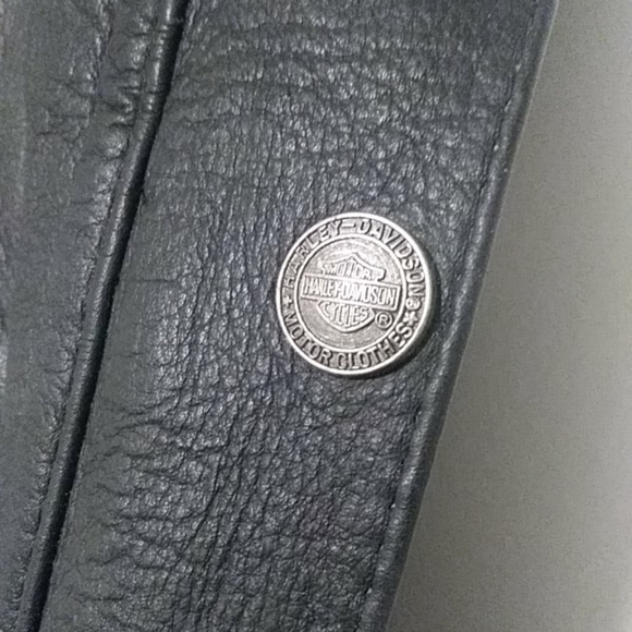 Harley Davidson Black Leather Riding Chaps - Picture 3 of 9